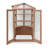 Urban Greenhouse with Cedar Wood Frame and Polycarbonate Panels Compact Modern Design for Small Spaces