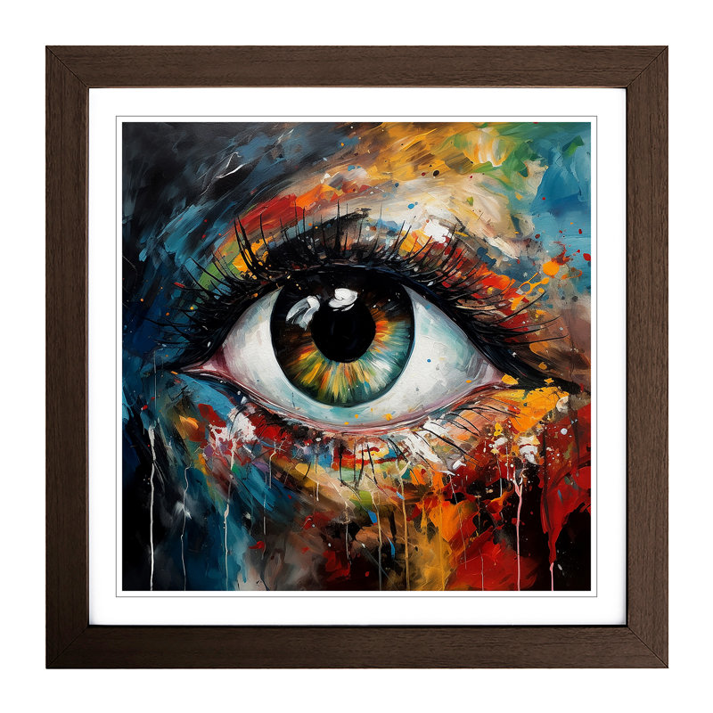 Single Picture Frame Print on Wood, Walnut