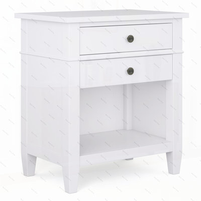 Carlton - Table de chevet - Blanc