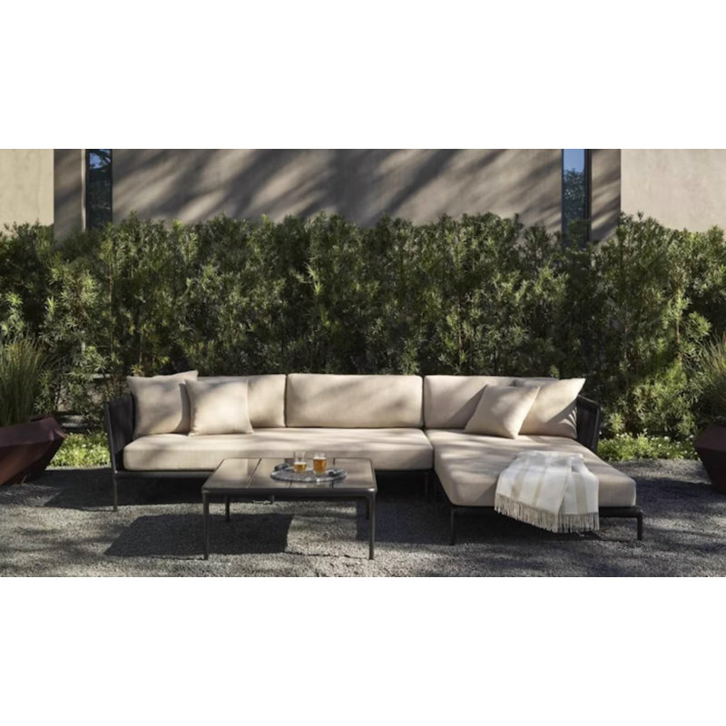 Otti Square Coffee Table, Black/Smoke