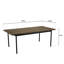 Indelicato Oak Metal Base Dining Table