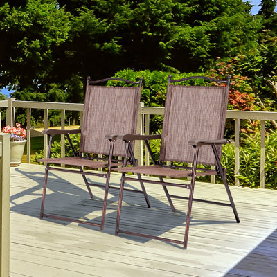 Chaises de camping pliables en tissu de patio Red Barrel Studio®
