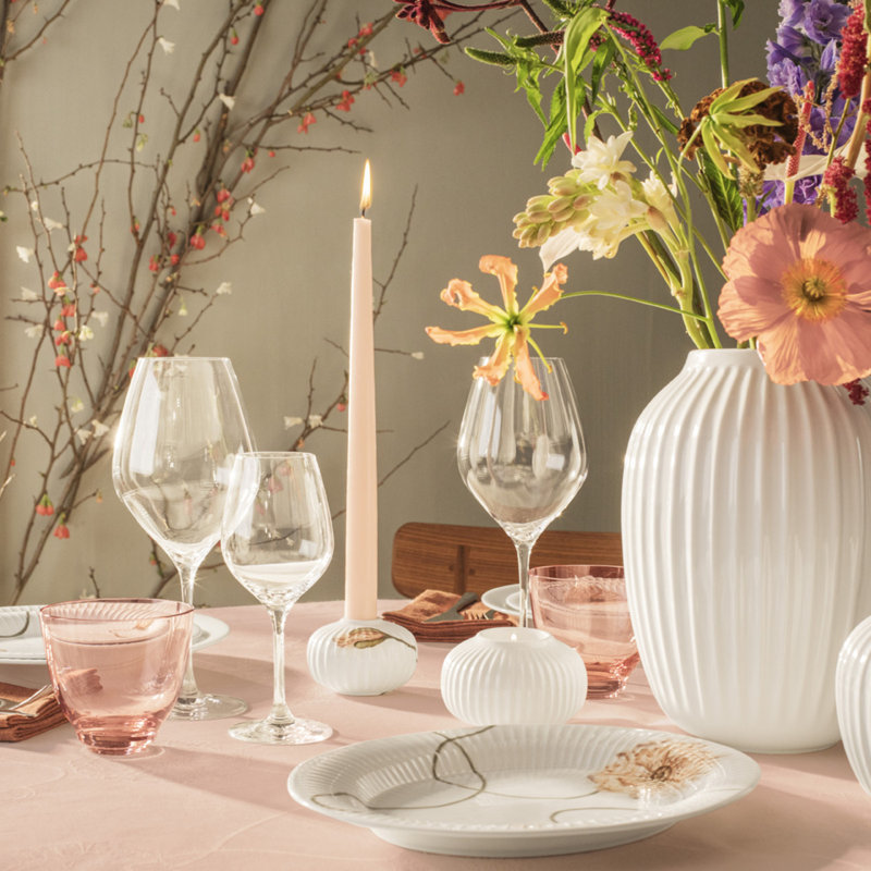 Hammershøi Handmade Table Vase, White, 4.1" H x 3.3" W x 3.3" D