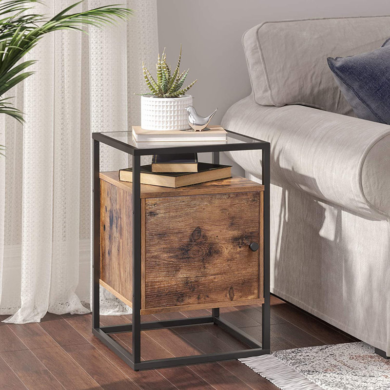 Wendell 40cm W Manufactured Wood Bedside Table