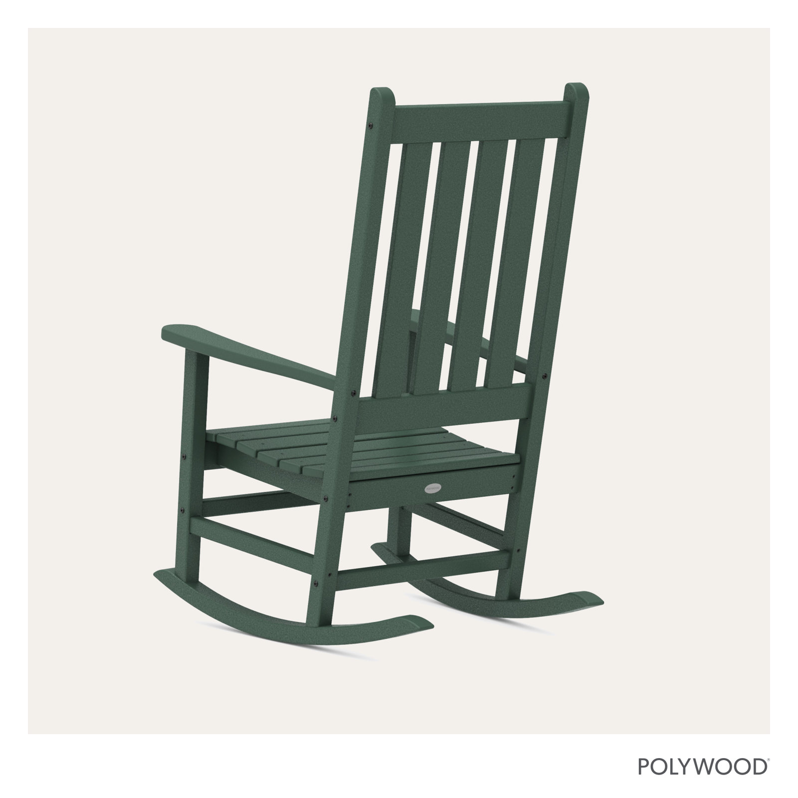 POLYWOOD® Vineyard Patio Rocking Chair, Green