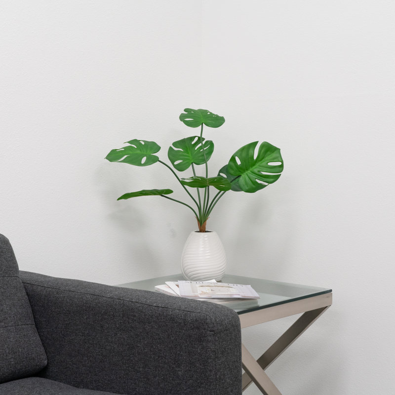 Bureau de bureau artificiel Monstera