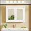 Armoire de rangement murale pour salle de bain avec 2 miroirs et étagères réglables, armoire à pharmacie moderne et durable pour une fonctionnalité accrue-134678984