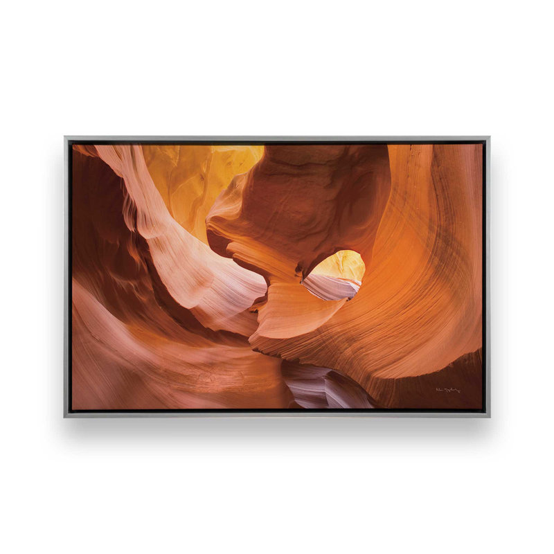 Dance of Sandstone Light , 12.75" H x 18.75" W x 1.75" D, Polished Chrome Floater Framed
