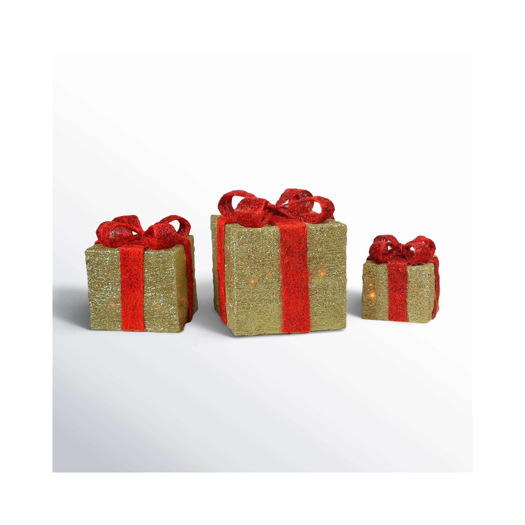 Gift Boxes Christmas Outdoor Decorations, Red/Gold