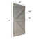 Paneled Wood and Metal K Series DIY Knotty Barn Door with Installation Hardware Kit