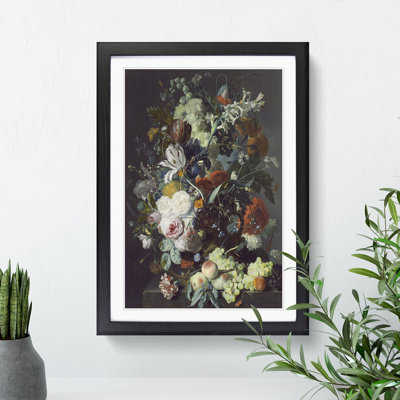 Still Life with Flowers and Fruit Vol.2 by Jan Van Huysum - Picture Frame Painting
