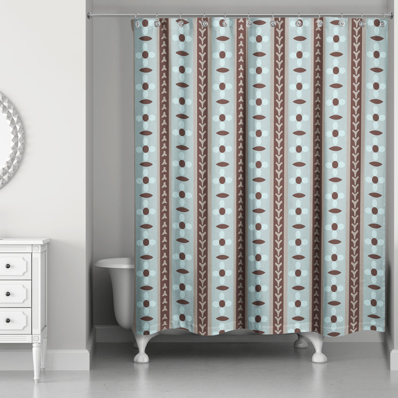 Rideau de douche simple Hamby, Bleu