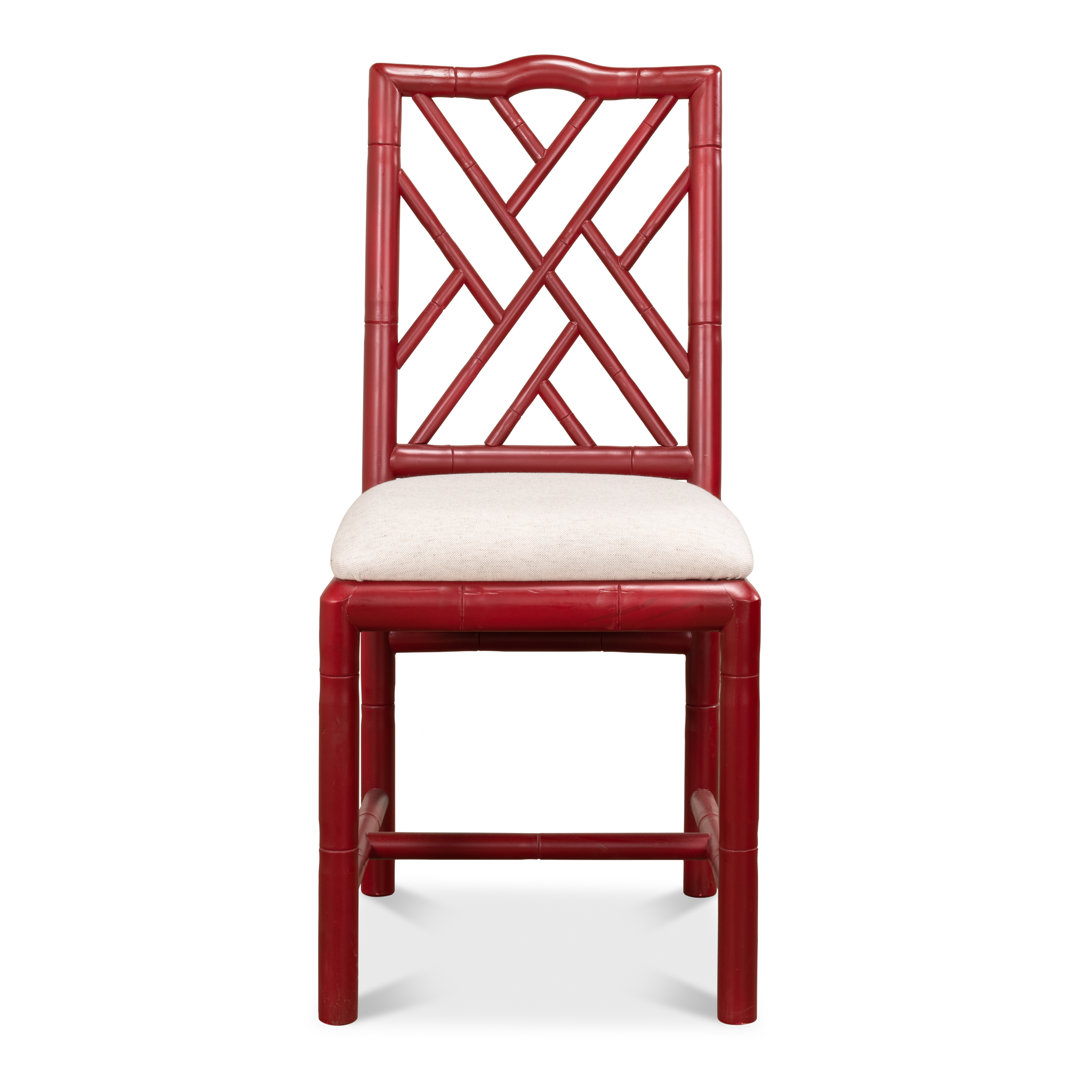 Dooley Bamboo Upholstered Dining Chair (Set of 2) Alcott Hill®