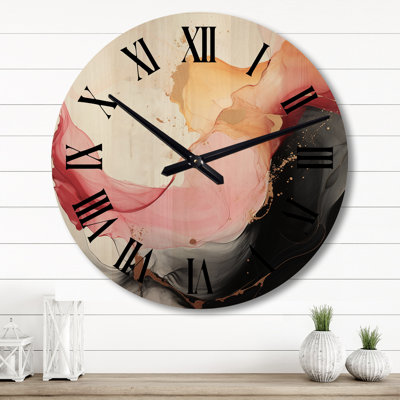 Horloge murale en bois massif Zenya