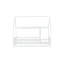 Lit simple en bois avec structure de toit et garde-corps-124151185