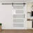 5-Lites Glass Sliding Barn Doors with Installation Hardware Kit-102714980-102714973