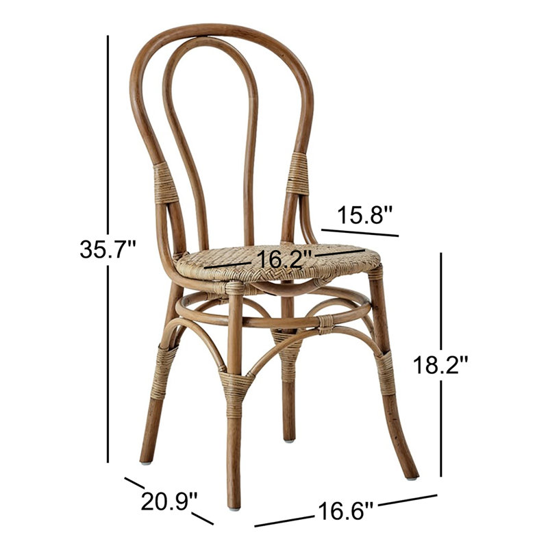 Chaise d'appoint en rotin Alanis Lulu