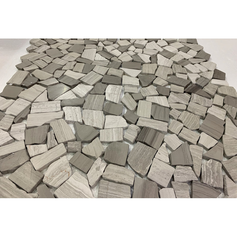 Rustic Birch Random Sized Marble Mosaic Wall & Floor Tile