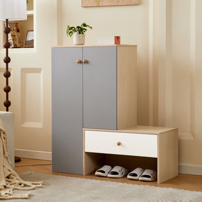 Banc de rangement pour chaussures multifonctionnel et armoires à chaussures