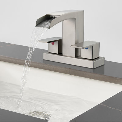 Robinet de salle de bain moderne à 2 trous et centre à 4 trous avec ensemble de bonde escamotable Modern