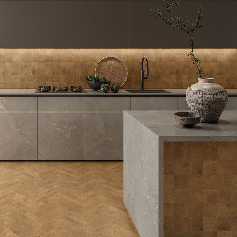 Bespoke Wood 4X4 Walnut, Dark Beige