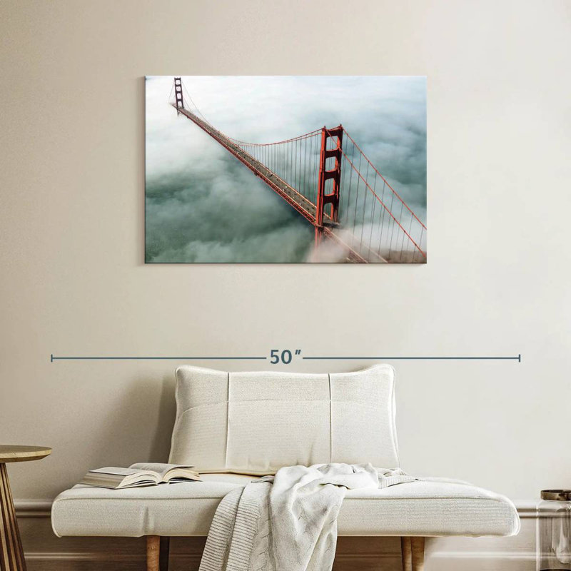 Lilie Fog In Golden Gate Bridge, 24" H x 36" W