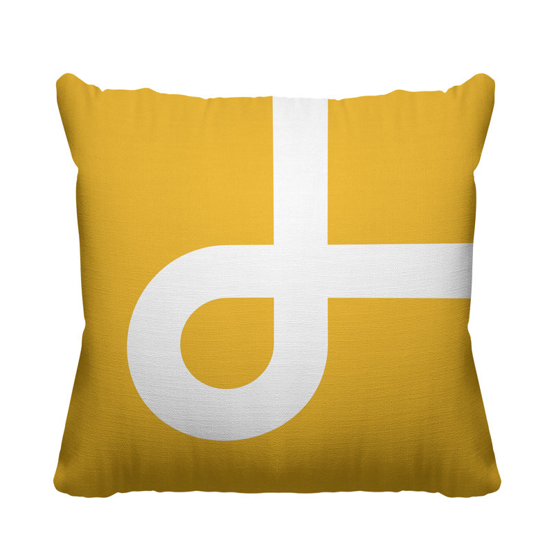 Coussin intérieur / extérieur Channing, L 15 po x H 15 po, Jaune