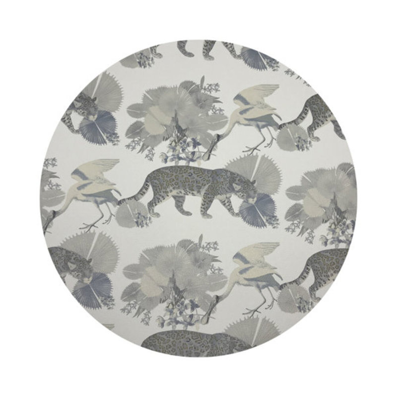 Leopard Walk Pebble 16" Vinyl Placemat, Cameo