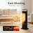 Electric Space Heater, 1500W Ptc Ceramic Heaters Indoor With Remote, 7Portable Heaters With Thermostat, Fast Safety Heat For Office Bedroom Home-119834129