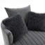 Coussin rotatif capitonné de style transitionnel 1 pièce