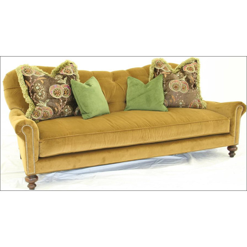 Sofa, Bella Black Performance Velvet, Pewter, Natural