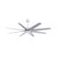 Ariella - Eight Blade Ceiling Fan - Brushed Brass Finish - Matte Black Blades-1855432160-1855432161