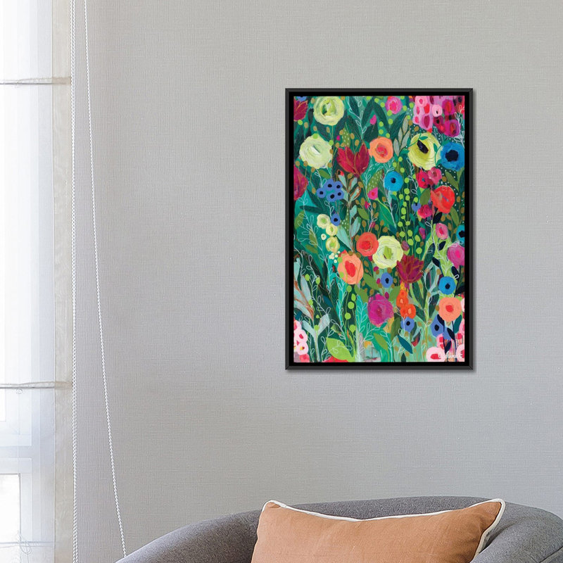 «Into the Profondeurs II», impression sur toile, H 26 po x l 18 po x P 1,5 po, Toile avec cadre noir, Pas de tapis