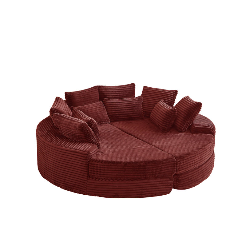 Méridienne 78 po d'intérieur, aucun assemblage requis, Rouge