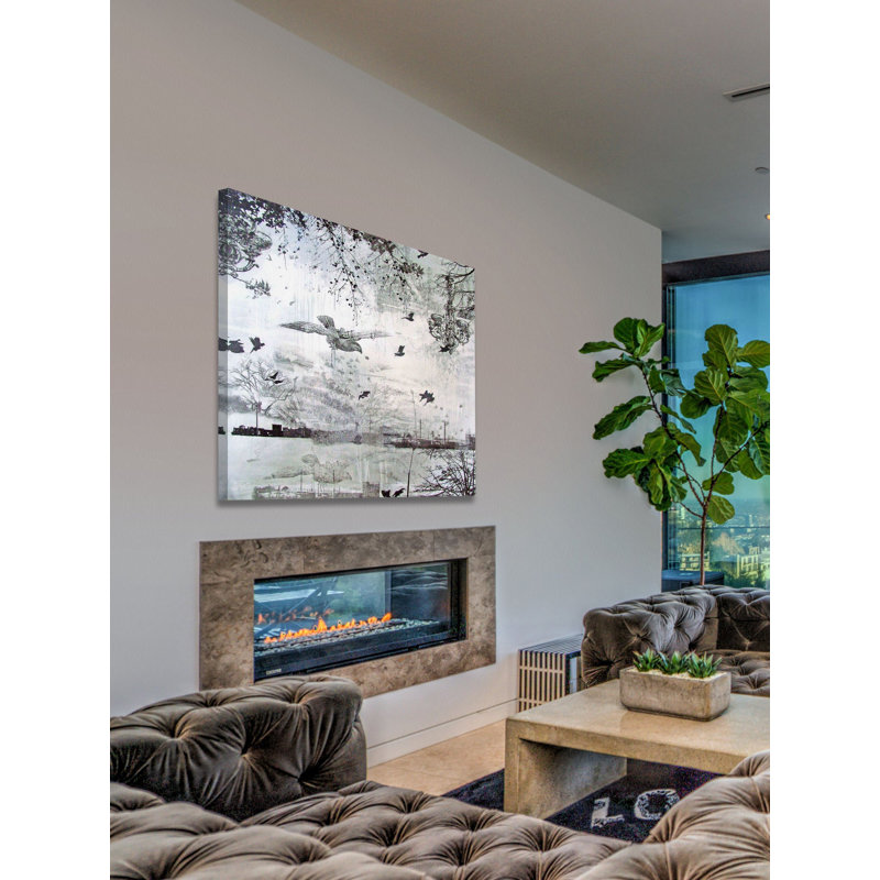 Peripheral Collage by Tracy Silva Barbosa - Wrapped Canvas Painting, 45cm H x 45cm W