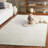 Smauel Ebony Hand Tufted Wool Cotton Solid Color Rug in Ivory-1781830925