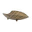 Plateau décoratif coquillage en fer 15,7 x 14,5 x 3 po avec finition bronze-1961916798