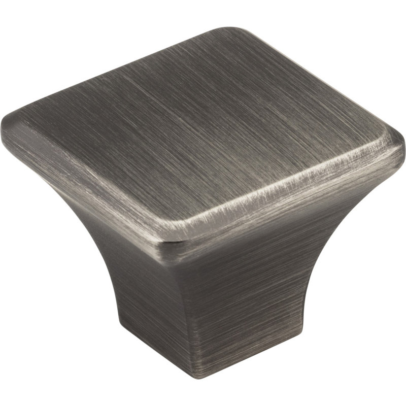 Marlo Square Knob, 1 1/4″, Brushed Pewter