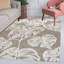 Tapis d'intérieur / extérieur à deux tons à motif de feuilles Monstera brun / ivoire Shawver-1206971065