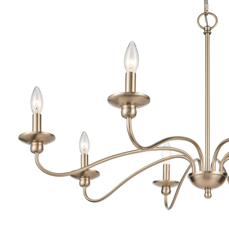 Lustre en acier à intensité variable Delvona, Or moderne, 8