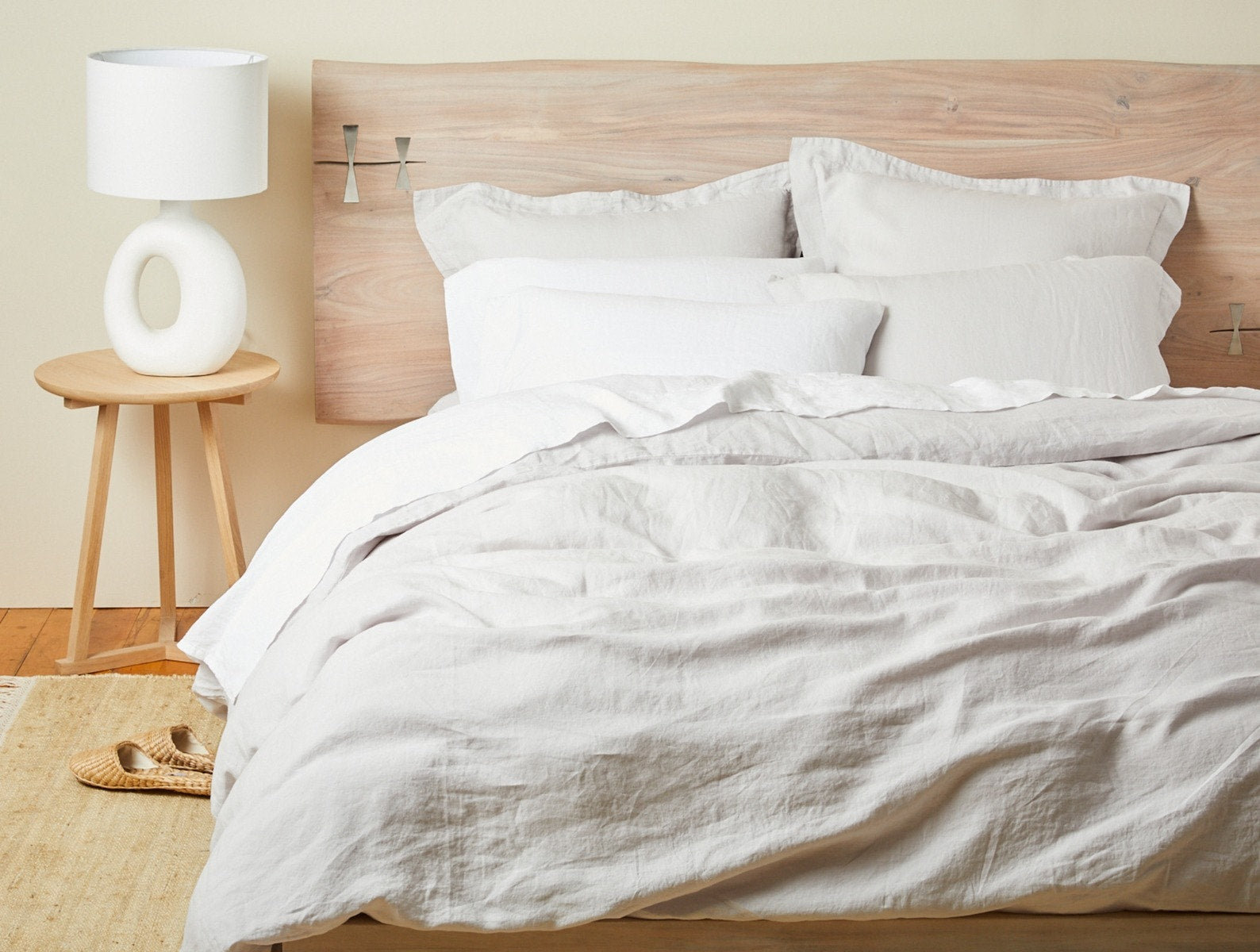 Coyuchi Organic Relaxed Linen Sham, Standard, Fog