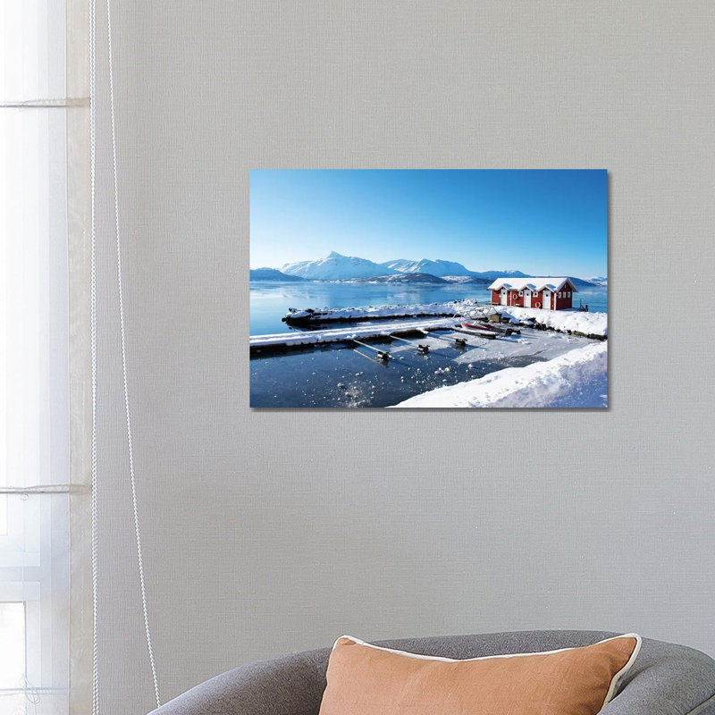 Fishing Dock On The Fjord by Kali Wilson - Wrapped Canvas Gallery-Wrapped Canvas Giclée, 45.72cm H x 66.04cm W