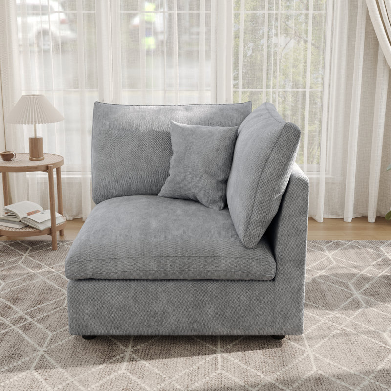 Kyna Linen Blend Slipper Chair, Gray