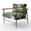 Chaise avec accoudoirs rembourrée Magical Lotus Lily Pad Pond-1125198930
