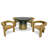 Keyvonna Round with Stainless Steel Base Dining Table