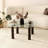Coffee table Dpervers, Low coffee table, 80x80h40 cm, Anthracite and Transparent