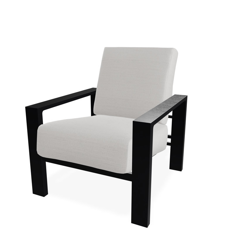 Larssen Deep Seating Cushion Arm Chair, Black, Tabloid Cloud