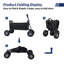 Chariot de pêche chariot de plage chariot pliable avec roues tout-terrain de 11 po pour le sable avec poches de rangement