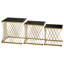 Smythe Glass Top Cross Legs Nesting Tables
