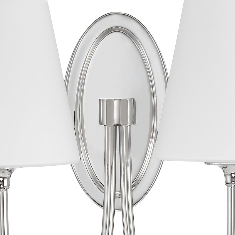 Applique à bras en acier, Nickel poli